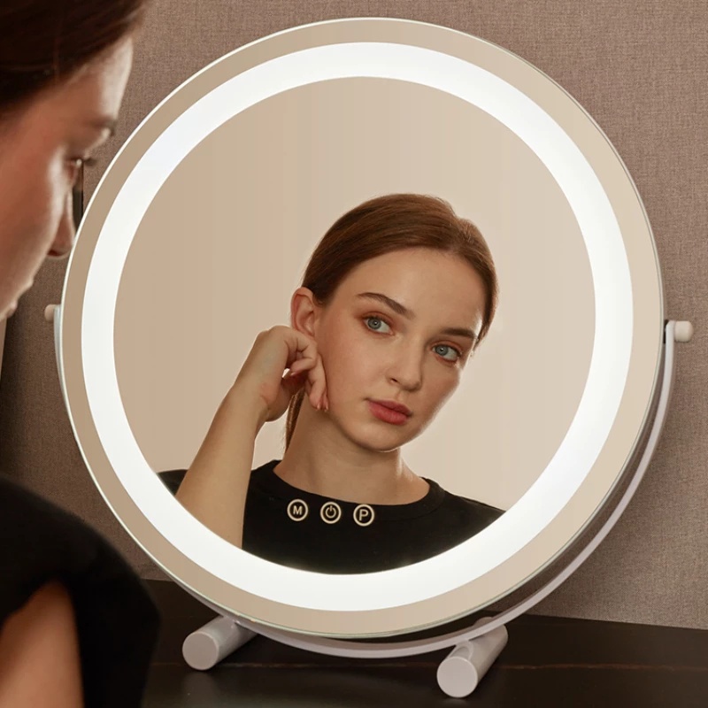 [SG Seller]Rotating makeup mirror LED intelligent Desktop mirror Fill