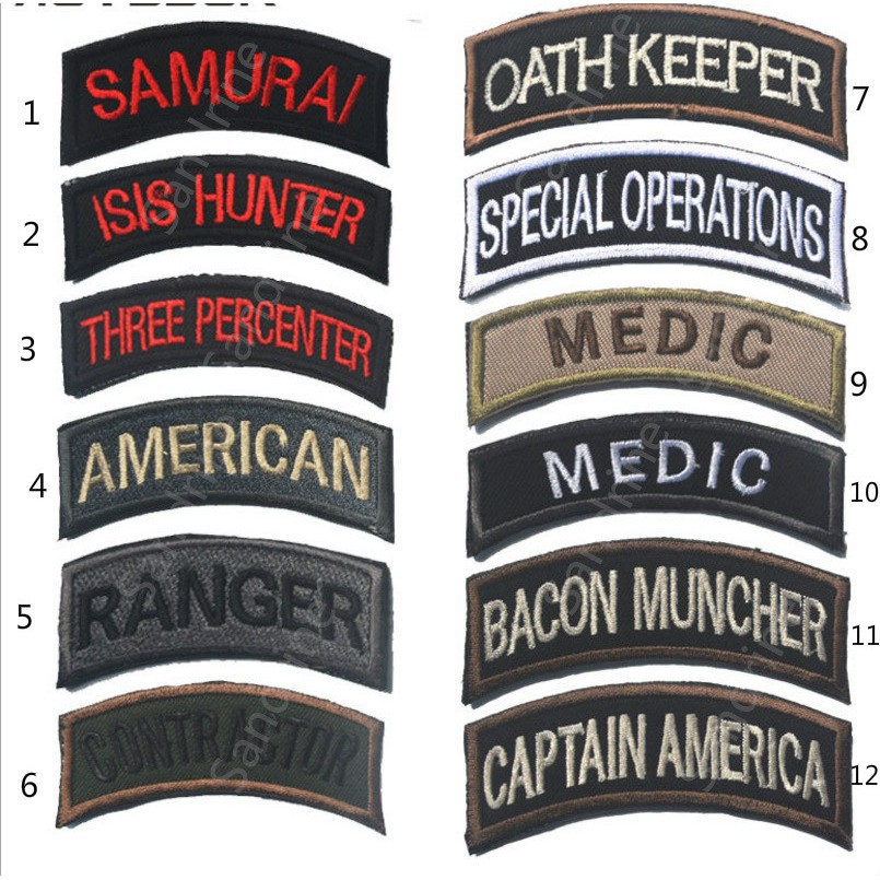 Military Medicine Ranger Embroidery Tactical Military Morale Patch
