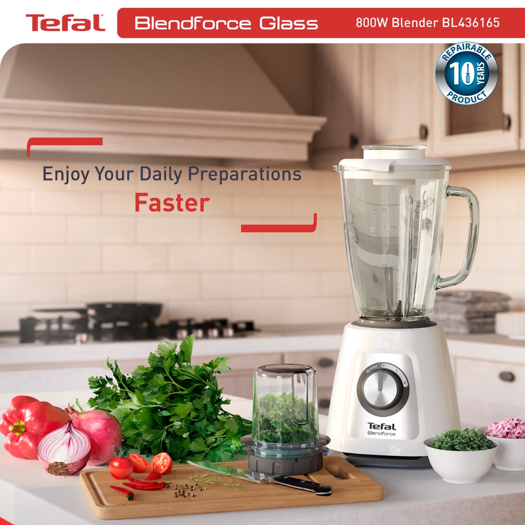 Tefal Blendforce 2 Glass Blender BL4361 800W, 2 speeds & pulse, 1.75L