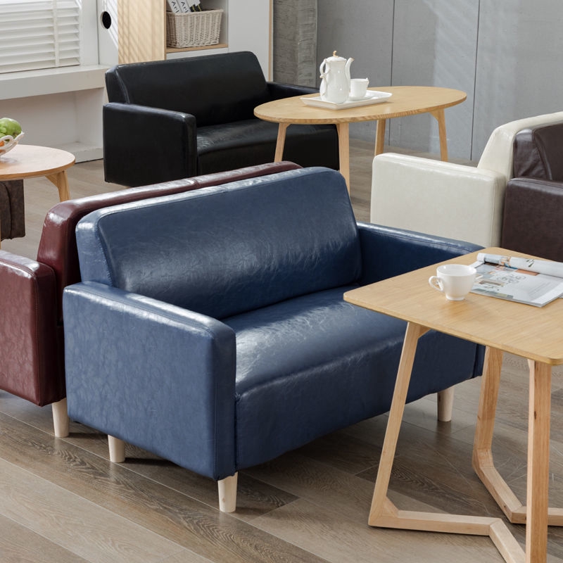 Simple small apartment sofa twoperson double threeperson clothing store milk tea shop