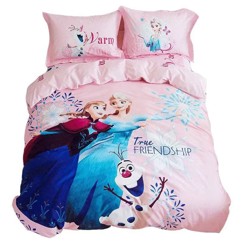Disney Frozen 100 Cotton Fittedsheet 4pcs Bedding Sets Single Queen