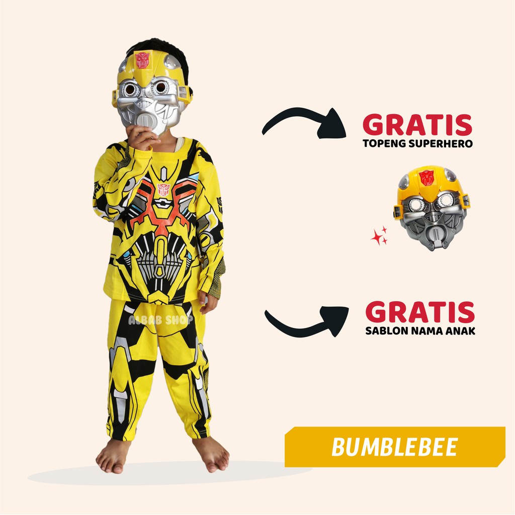 Transformers Bumblebee Children's Clothes Batman Spiderman Iron Man
