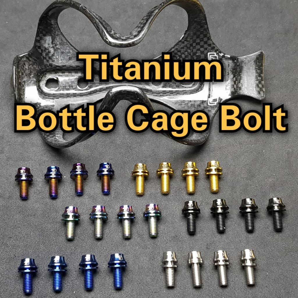 Titanium Water Bottle Cage Bolt with washer Umbrella M5x12 Bottle Holder Bidon Cage Screw M5