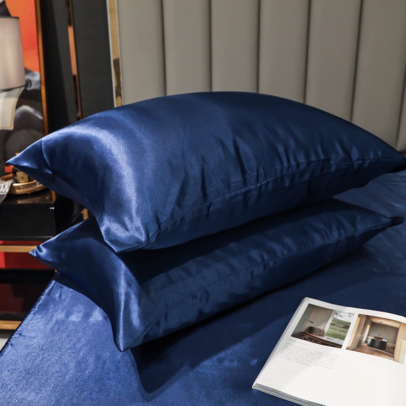 Pillow Case Bolster Case Super Soft Silky Satin Bedding 16 Colors