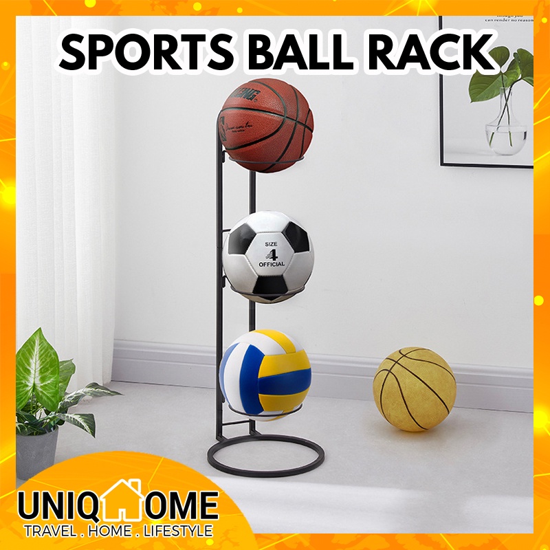 Uniqhome basketball rack football soccer ball rack storage sports rack