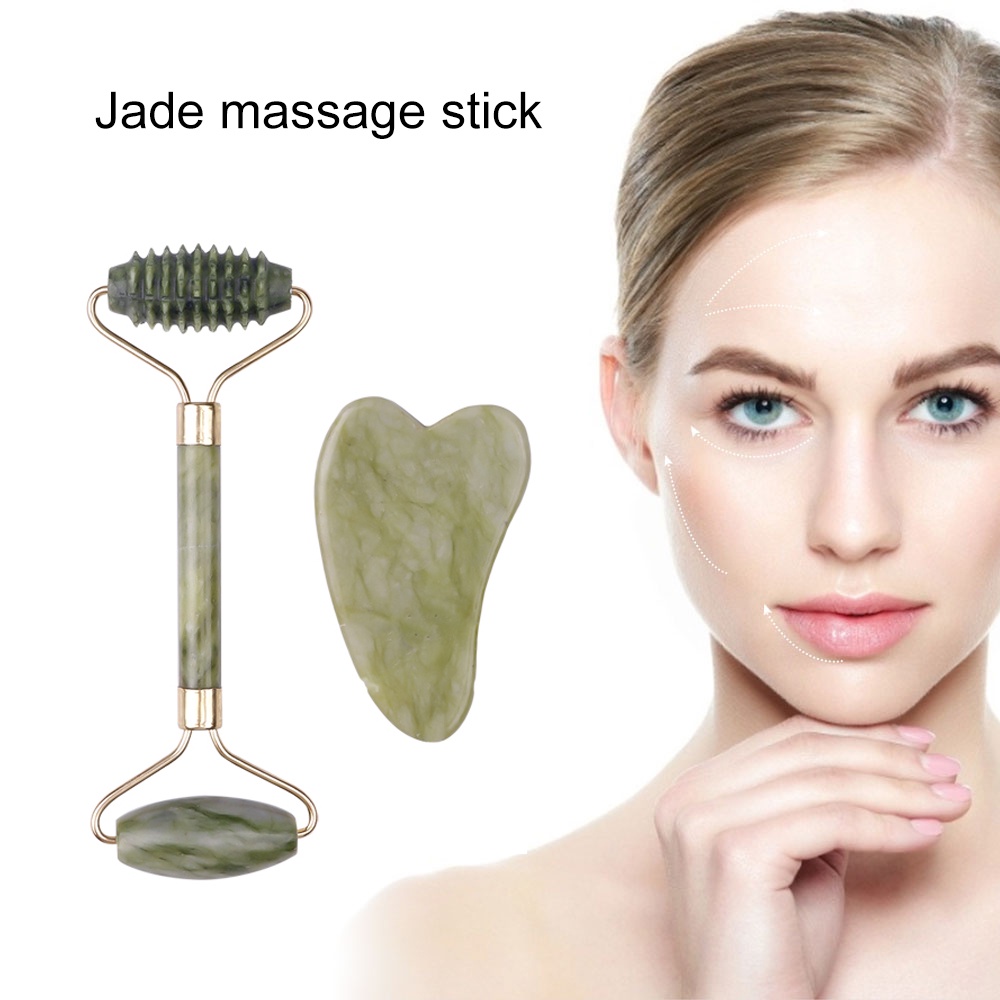 Jade Roller Facial Massager FaceLift Beauty Massage Tool Body Head and