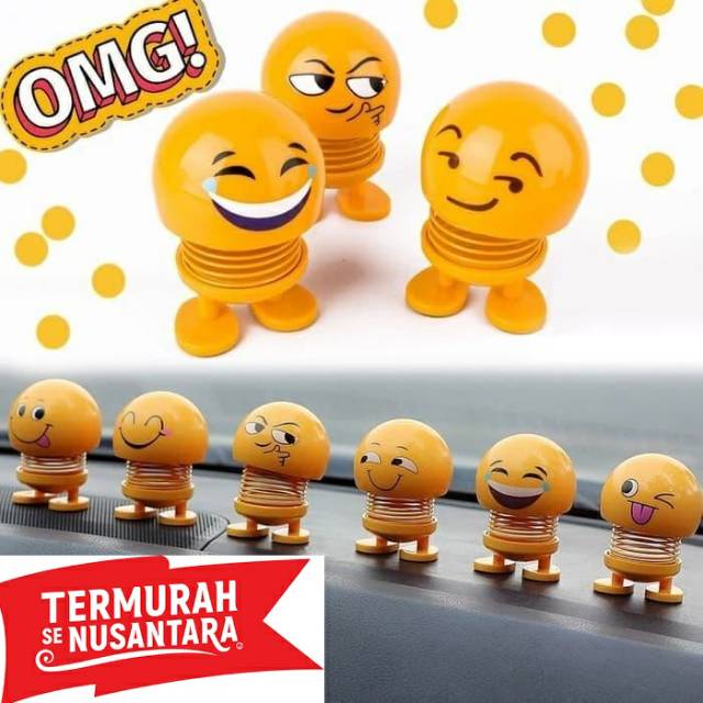 Spring DOLL EMOJI DOLL EMOJI DOLL PER EMOJI Rocking DOLL Car Display