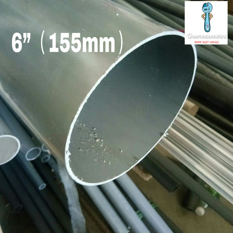 PVC Pipe 4” 100mm 6” 155mm PVC Grey Class O Pipe Air Plastik