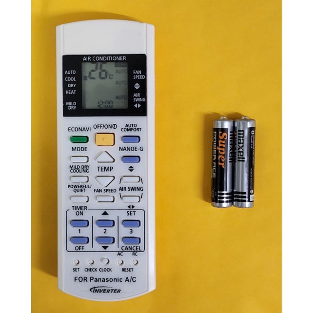 (Ready Stock) SG. Panasonic Aircon Remote Control Singapore Replacement
