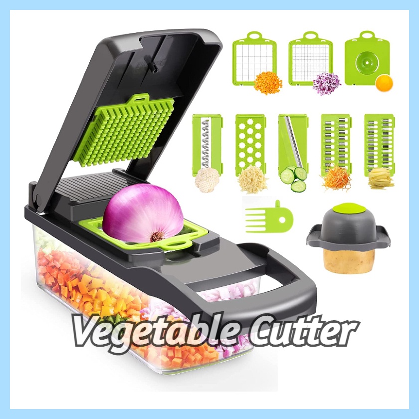 [SG] Vegetable Cutter Shredder Chopper Grater Slicer with Basket and