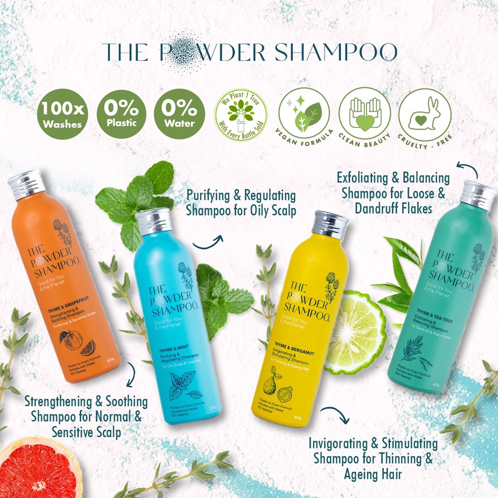 The Powder Shampoo for Thinning Hair Loss, Normal & Sensitive Scalp, Oily Scalp & Limp Hair