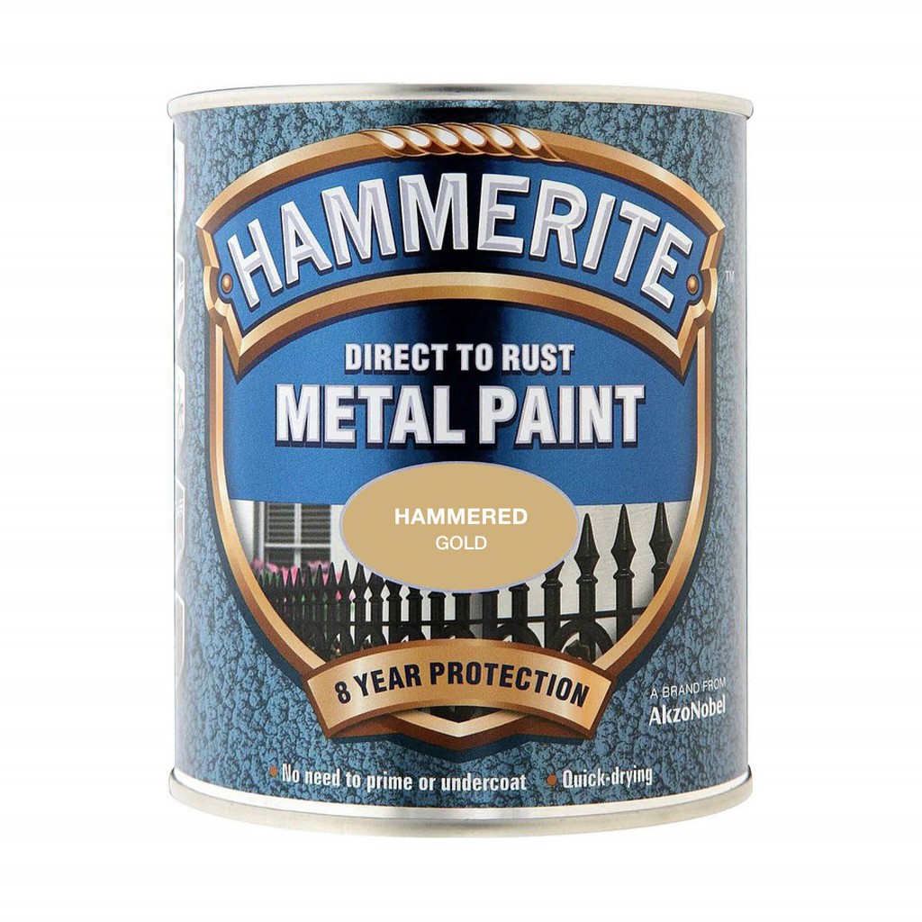 Hammerite Direct To Rust Metal Paint Hammered Finish 250ml/750ml