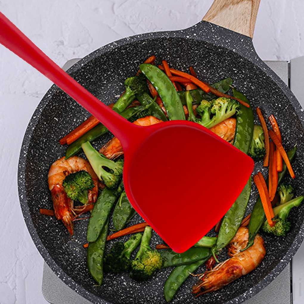 SK_Food Silicone Utensils Safe Grade Non Kitchen Spoon Spatulas