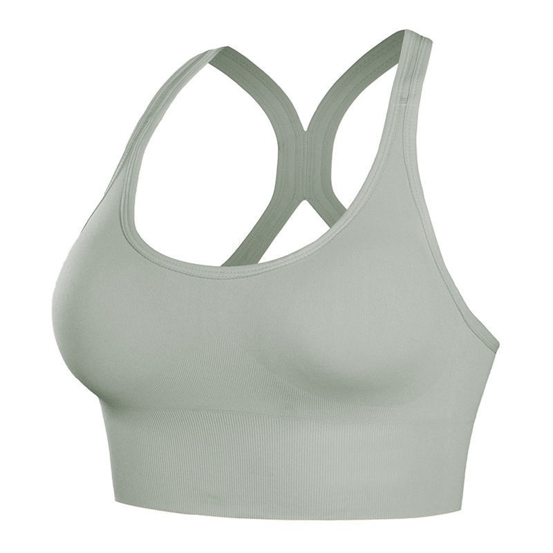 One Piece Fixed Cup Sports Bra Women's Shockproof Running Beauty Back