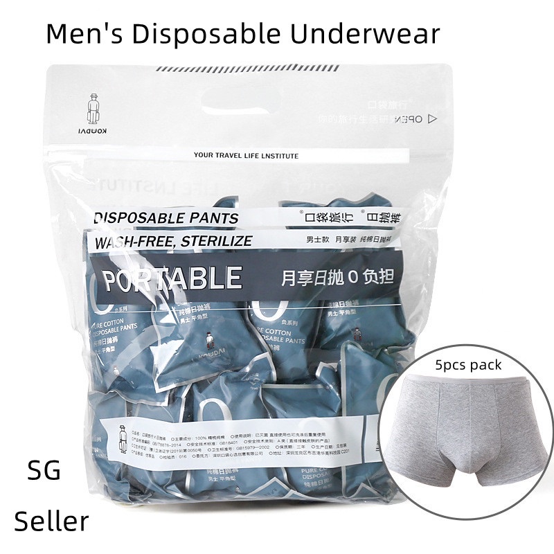 Disposable Panties Disposable Underwear Men Travel Pure Cotton Sterile