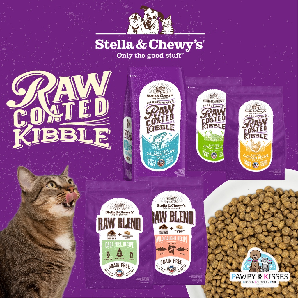 Stella & Chewy's Raw Coated / Blend Dry Cat Food (2 Sizes) Pawpy