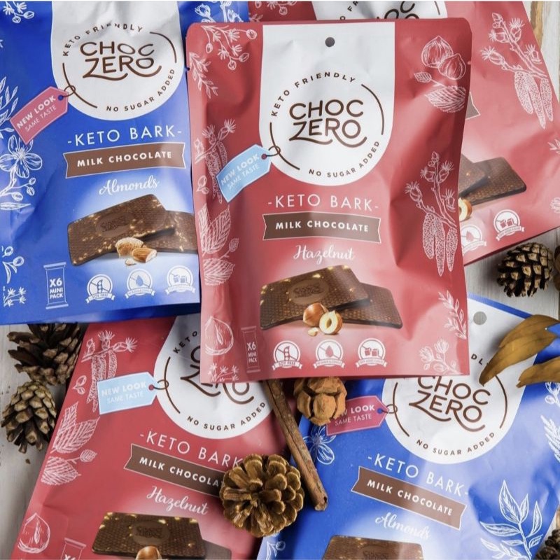 KETO CHOCZERO KETO BARK MILK CHOCOLATE ALMOND/DARK CHOCOLATE SEA SALT