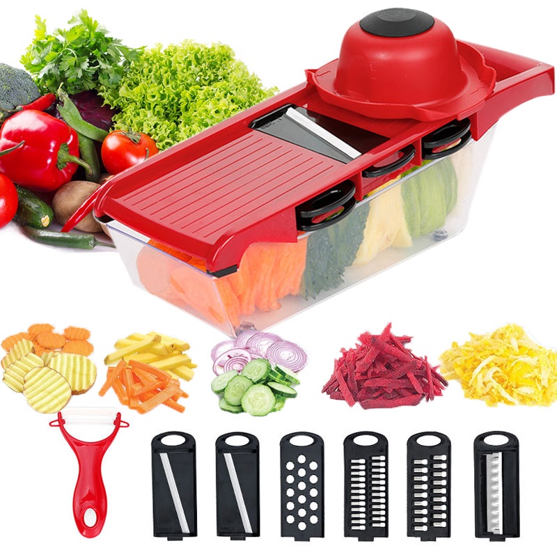 EmmAmy Vegetable Grater/Slicers for Vegetables Fruit 6 in 1 Gadgets