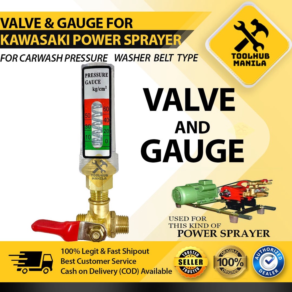 Valve and Gauge Compatible for Kawasaki Power Sprayer Parts Car Wash