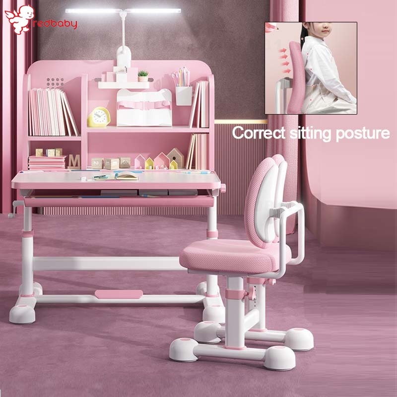 Kids Study Table Adjustable Height Study Desk Children's Desk Writing