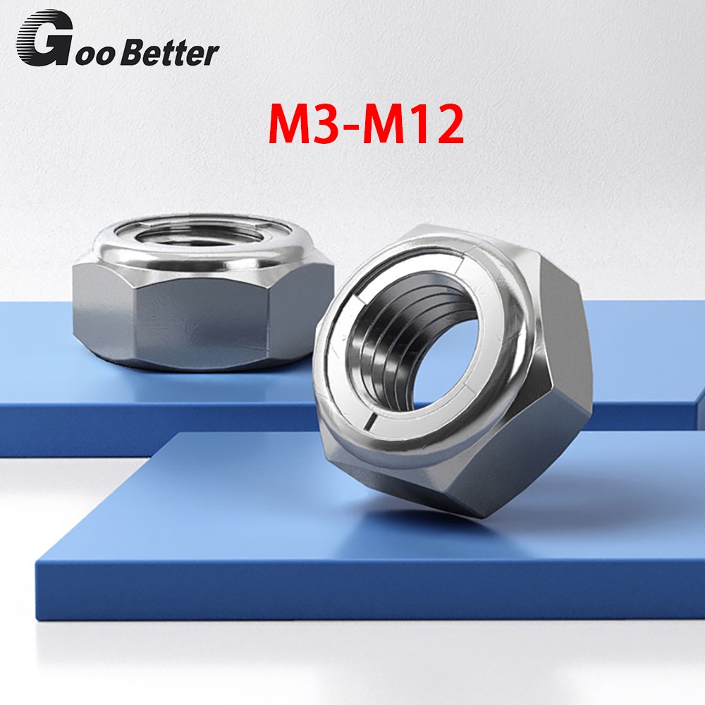 SelfLocking Nuts M3 M4 M5 M6 M8 M10 M12 M14 M16 M18 M20 Metal Lock Nut