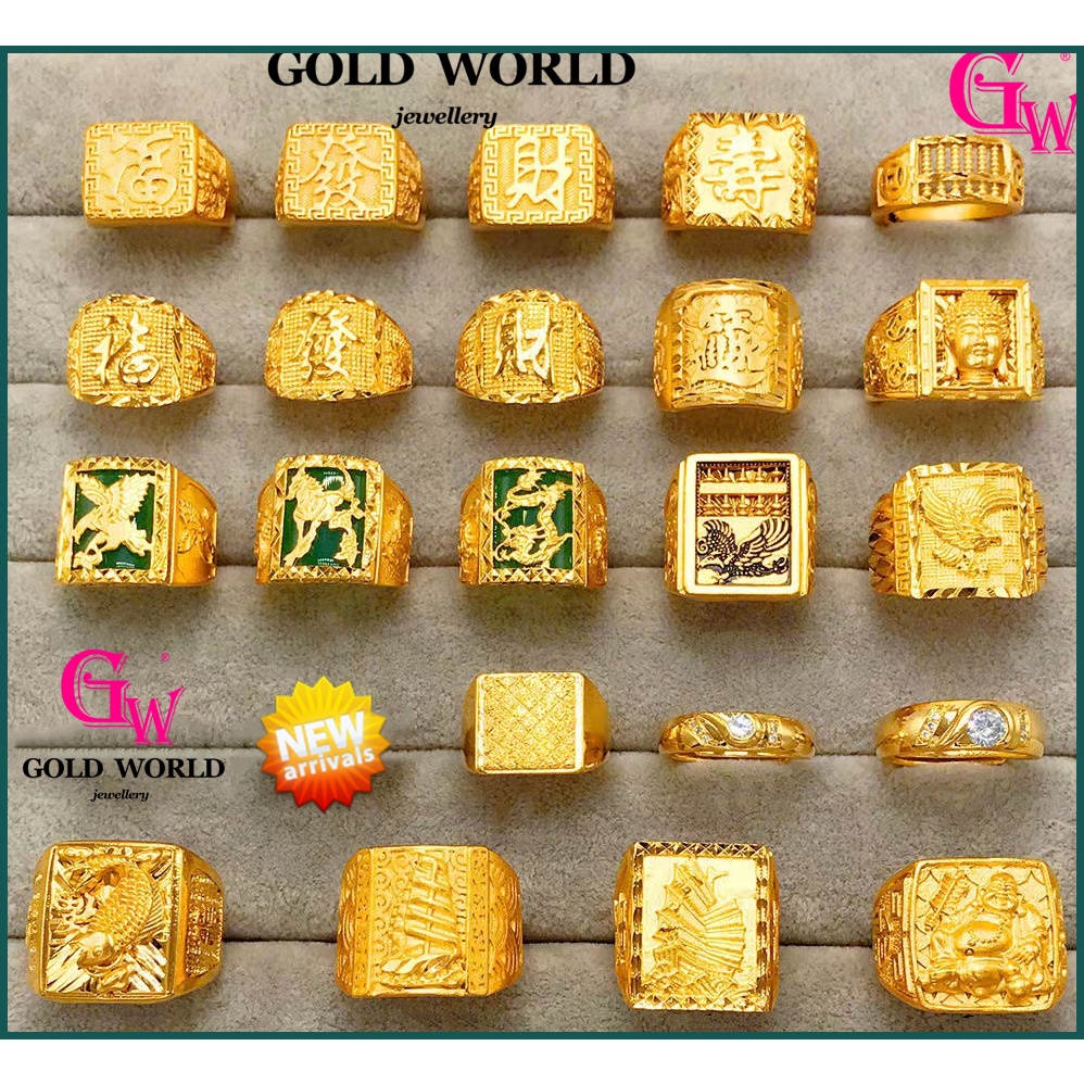 GW Jewellery Fashion Accessories 50 Designs Cincin Lelaki Emas Korea
