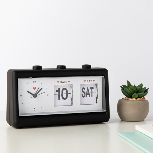 [ARTBOX OFFICIAL] From Korea Table Desktop Flip Clock Black Shopee