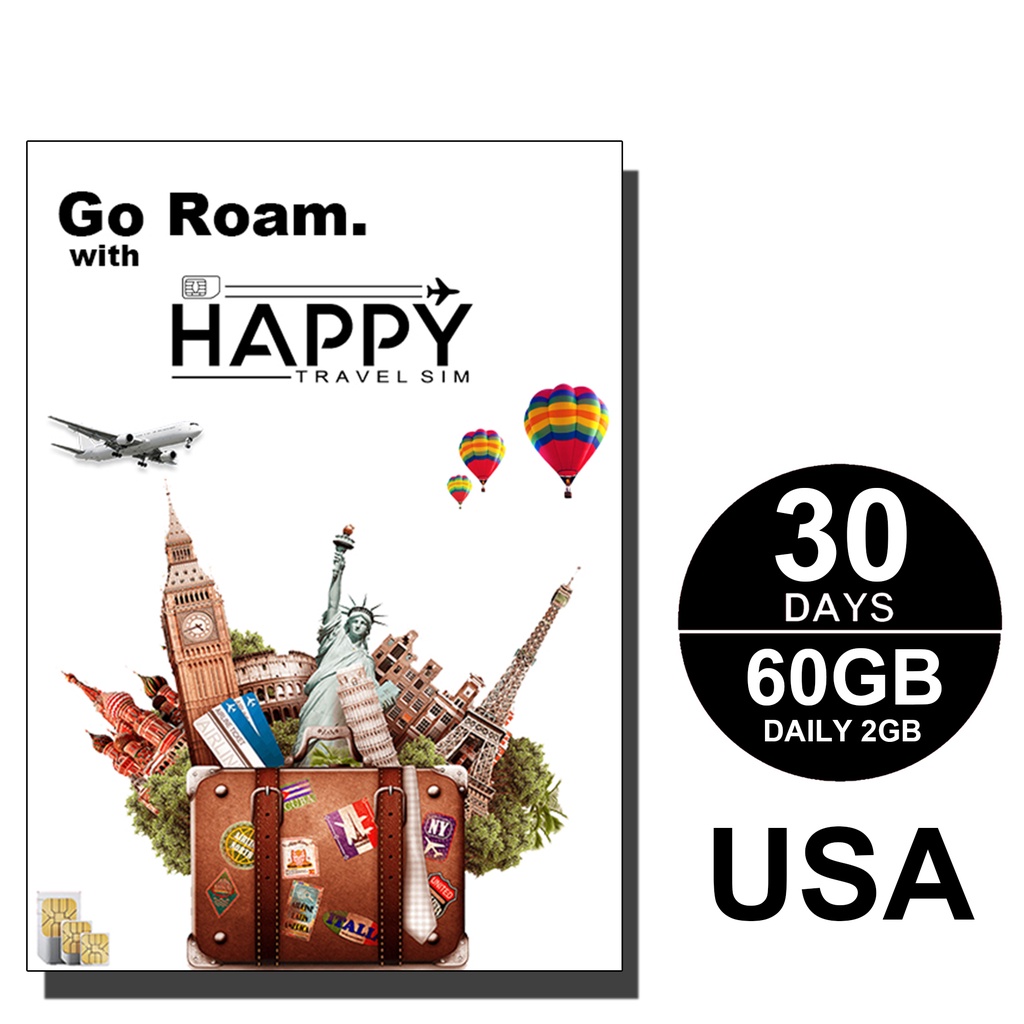 USA, United States of America SIM Card, Travel SIM Card Shopee Singapore