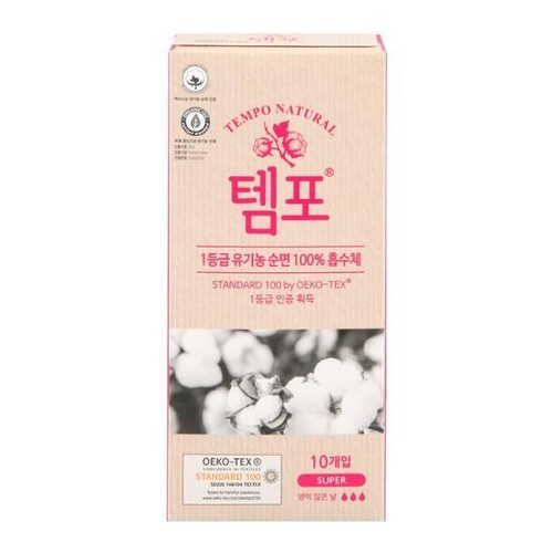 [korean tampon]DongA Pharmaceutical Tempo Natural Body Type Sanitary Napkin Super Shopee