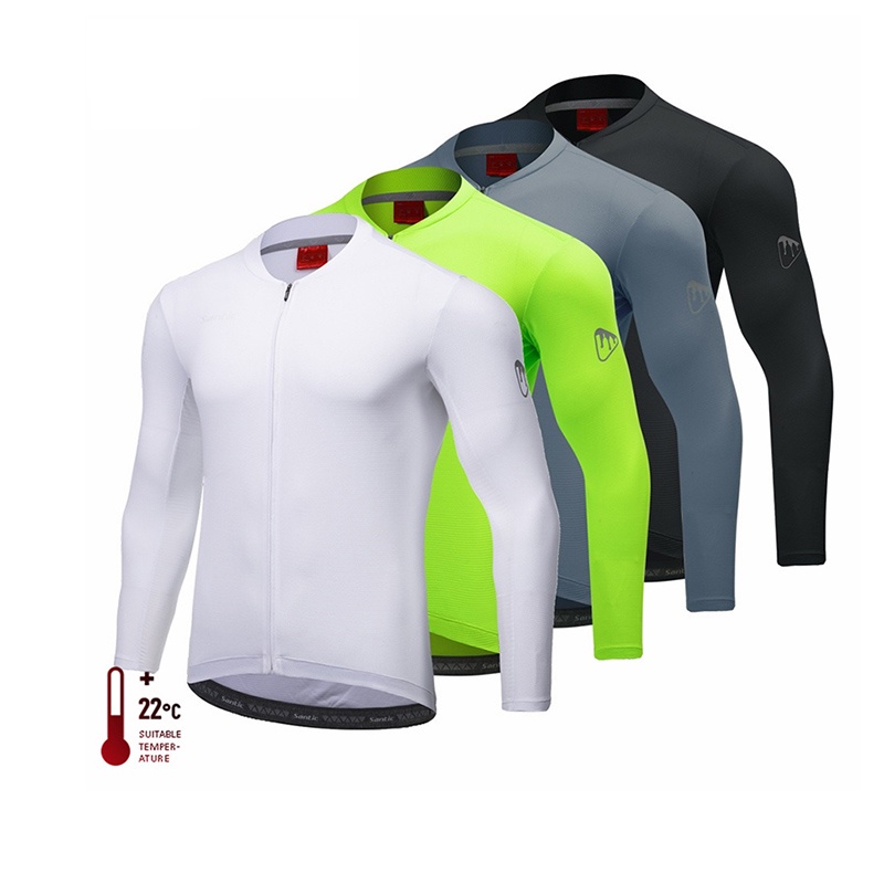 Santic Men Cycling Jersey Long Sleeves Fit Comfortable UVProtection