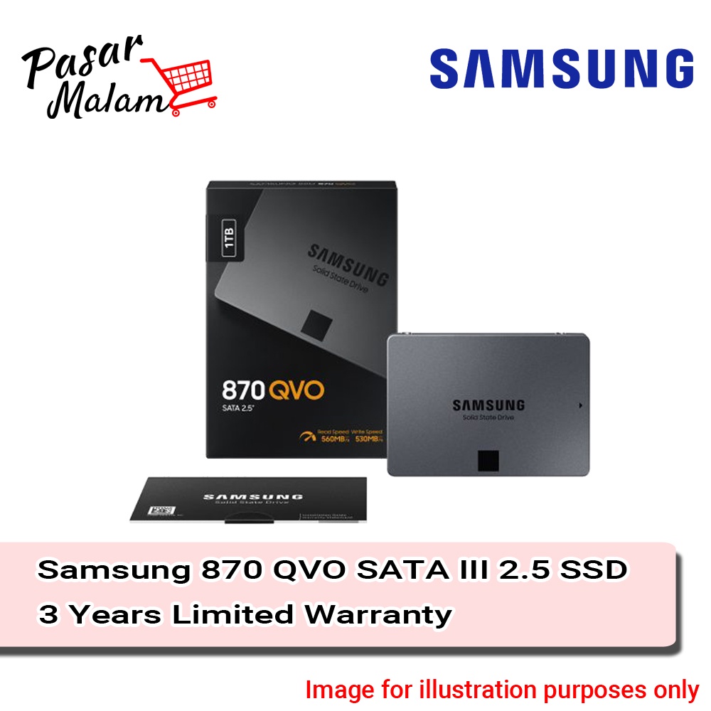 Samsung SSD 870 QVO SATA III 2.5 inch 1TB / 2TB / 4TB Shopee Singapore