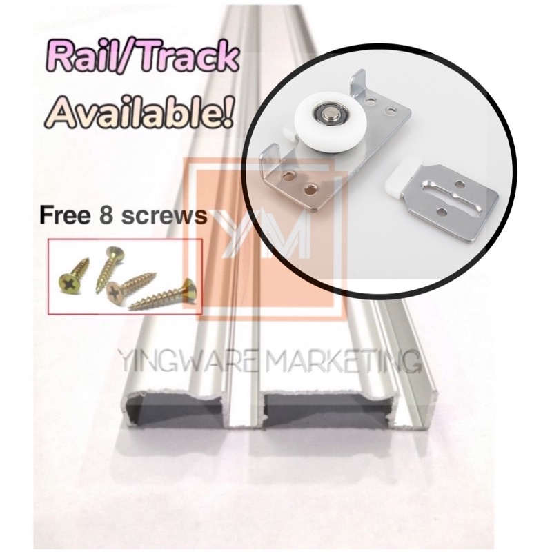 Double door metal sliding wardrobe roller wheel closet