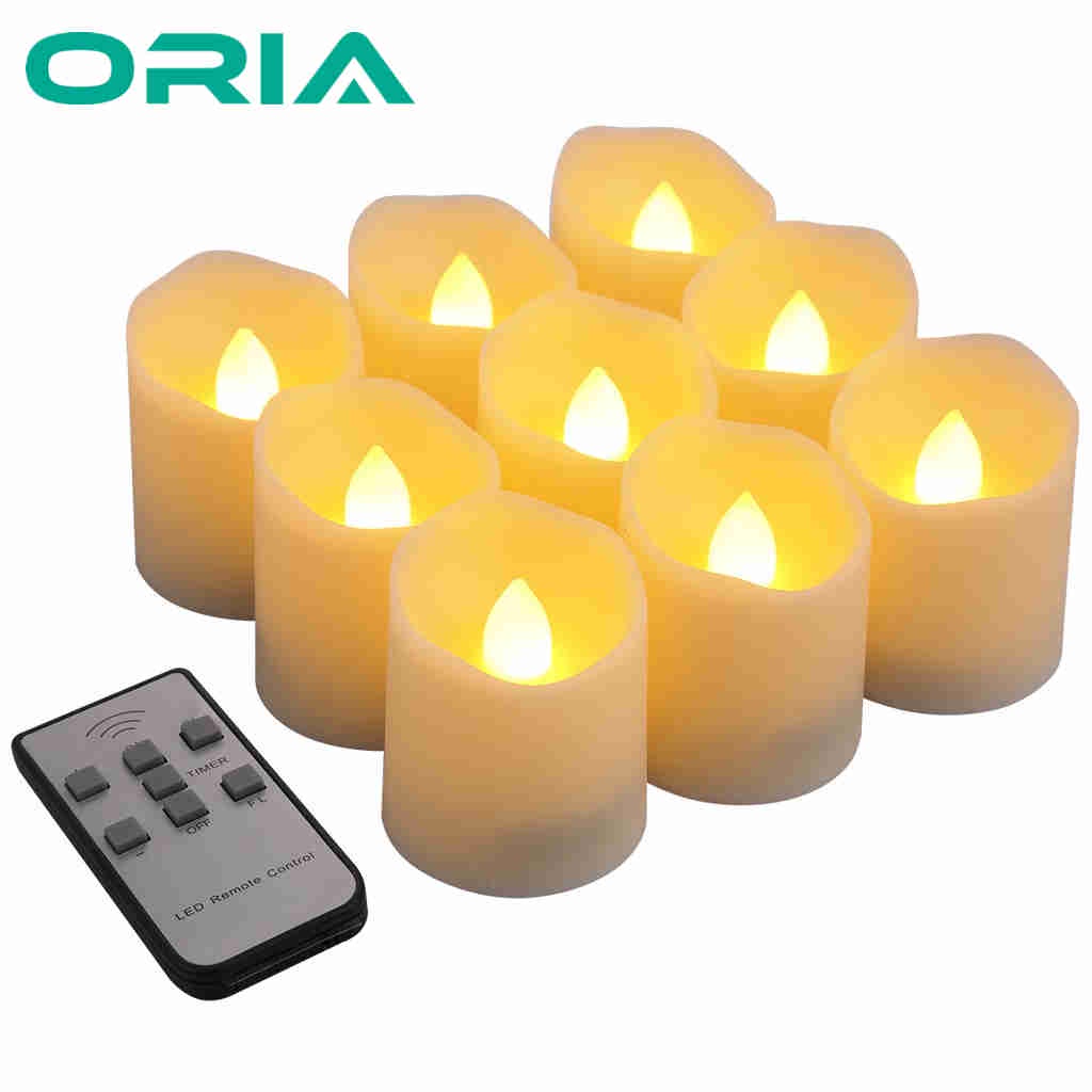 ORIA 9PCS Flameless Candles LED Tea Light Shopee Singapore