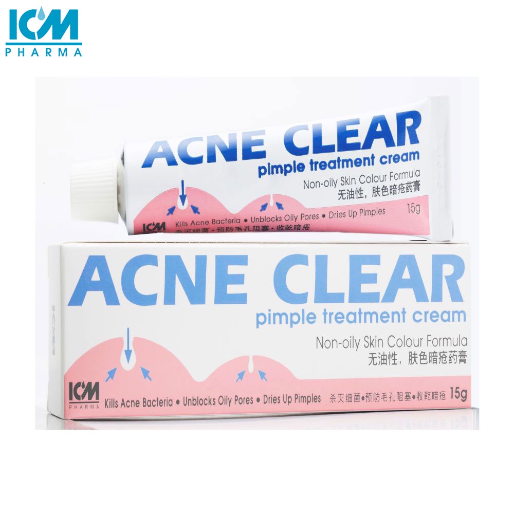 [BUNDLE PACK OF 4 TUBES] Acne Clear Pimple Treatment Cream 15g Shopee