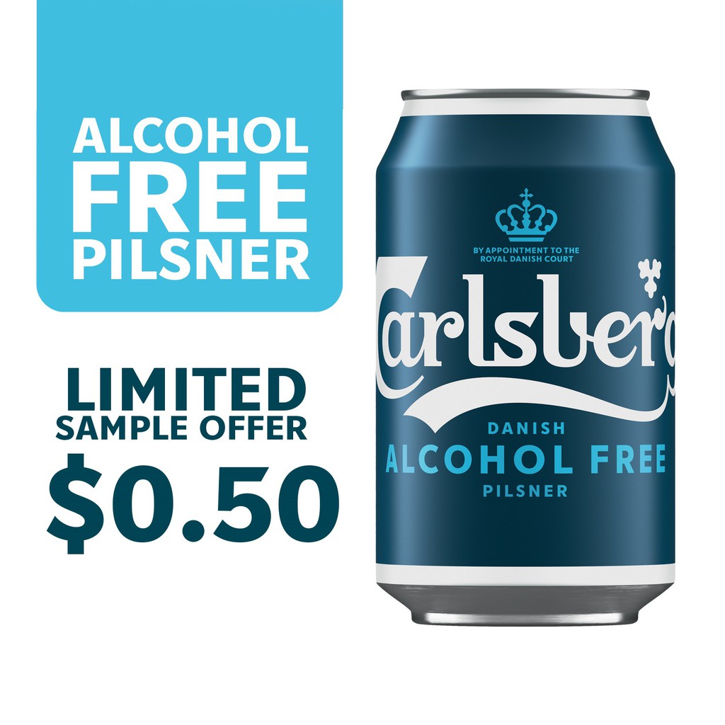 Carlsberg Alcohol Free Pilsner Beer Can 330ml [Sample 1 per customer