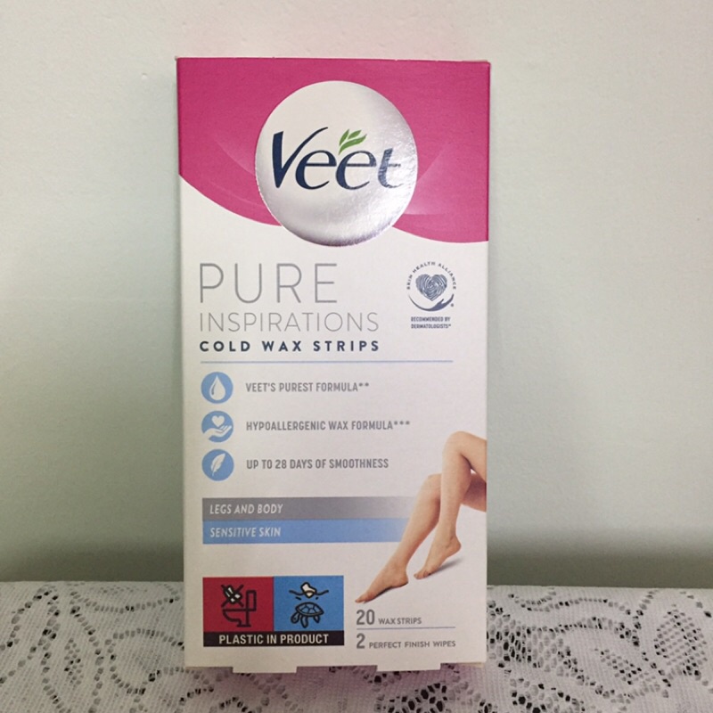Veet Pure Inspirations Cold Wax Strips for sensitive skin legs body
