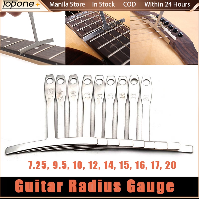 Stainless Steel Guitar Radius Gauge T Shape Understring Radius Gauge