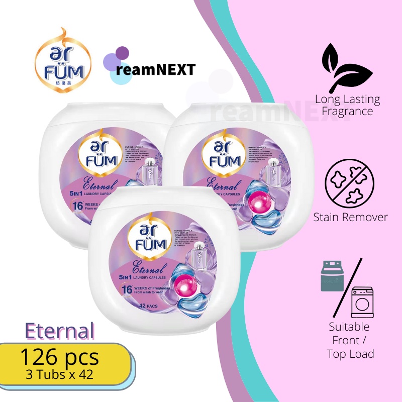 *New* ar Fum 5in1 Laundry Capsules 42pcs x 3 Boxes Shopee Singapore