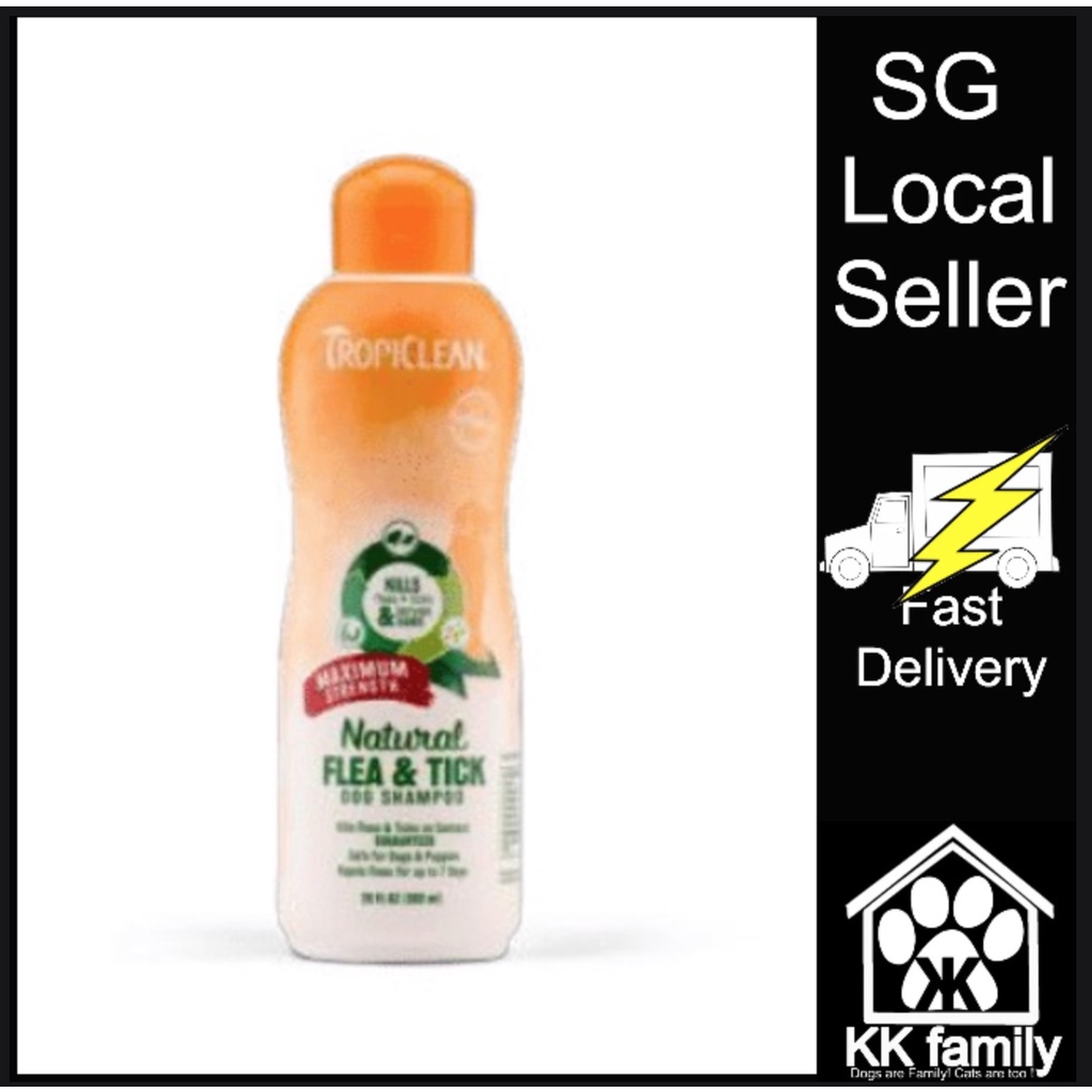 [ pet ] Tropiclean flea and tick series, maximum strength shampoo (20