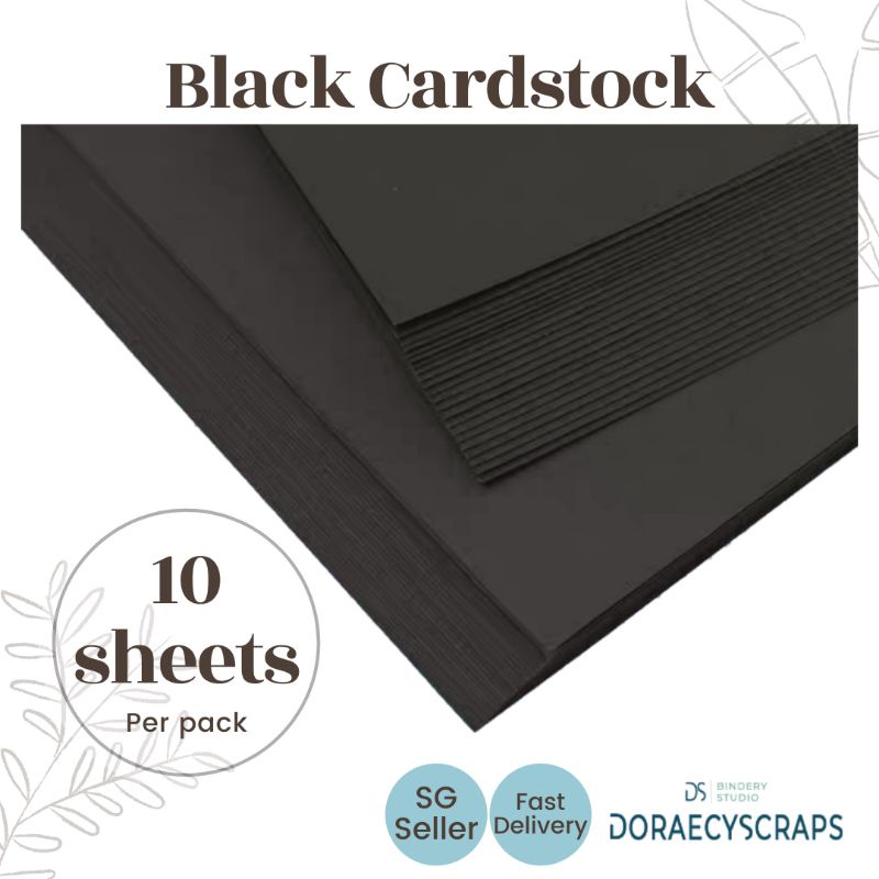 [SG SELLER] Smooth Black Cardstock Paper Multiple GSM (120 150