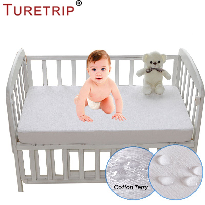 Baby Mattress Protector Cotton Terry Waterproof Crib Fitted Sheet