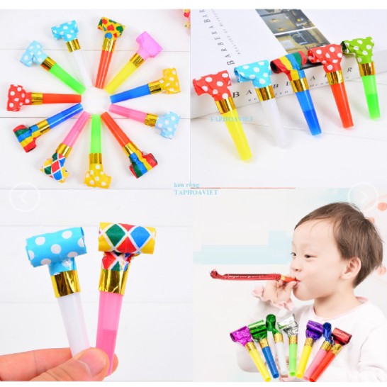 Tongue Trumpet set Of 5 / 10 Pieces birthday Decorations For Baby happy