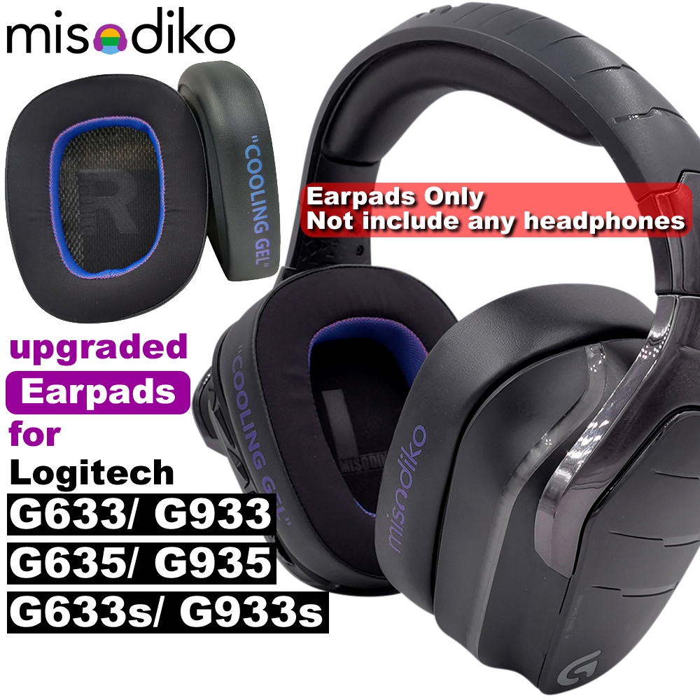 misodiko Headband/ Upgraded Ear Pads Replacement for Logitech G633 G933