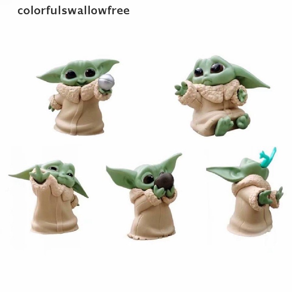 colorfulswallowfree Mandalorian War Star Little Baby Yoda Statue Figure Toys Home Ornaments Gift