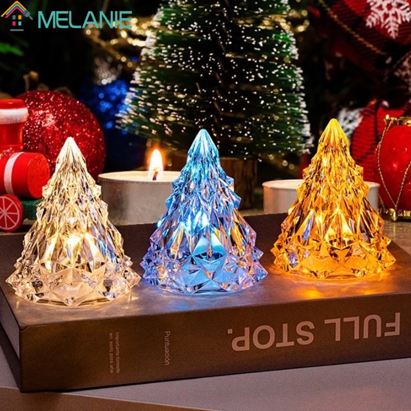 Flameless Candles Christmas Tree Shaped Light Mini Led Night Lights