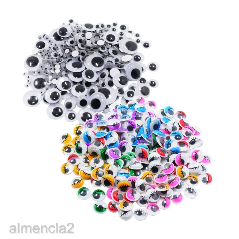 476X MULTICOLOR STICK ON WIGGLY WOBBLY EYES GOOGLY EYES ART CRAFTS