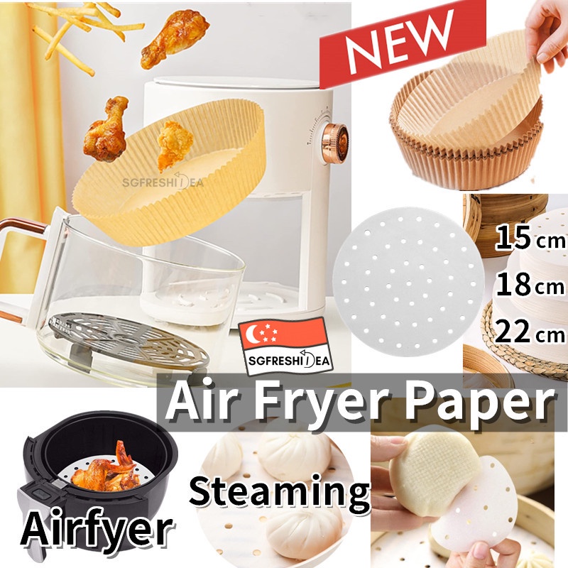 Air Fryer Disposable Paper Liner Sheet Bamboo Steamer Baking Sheet