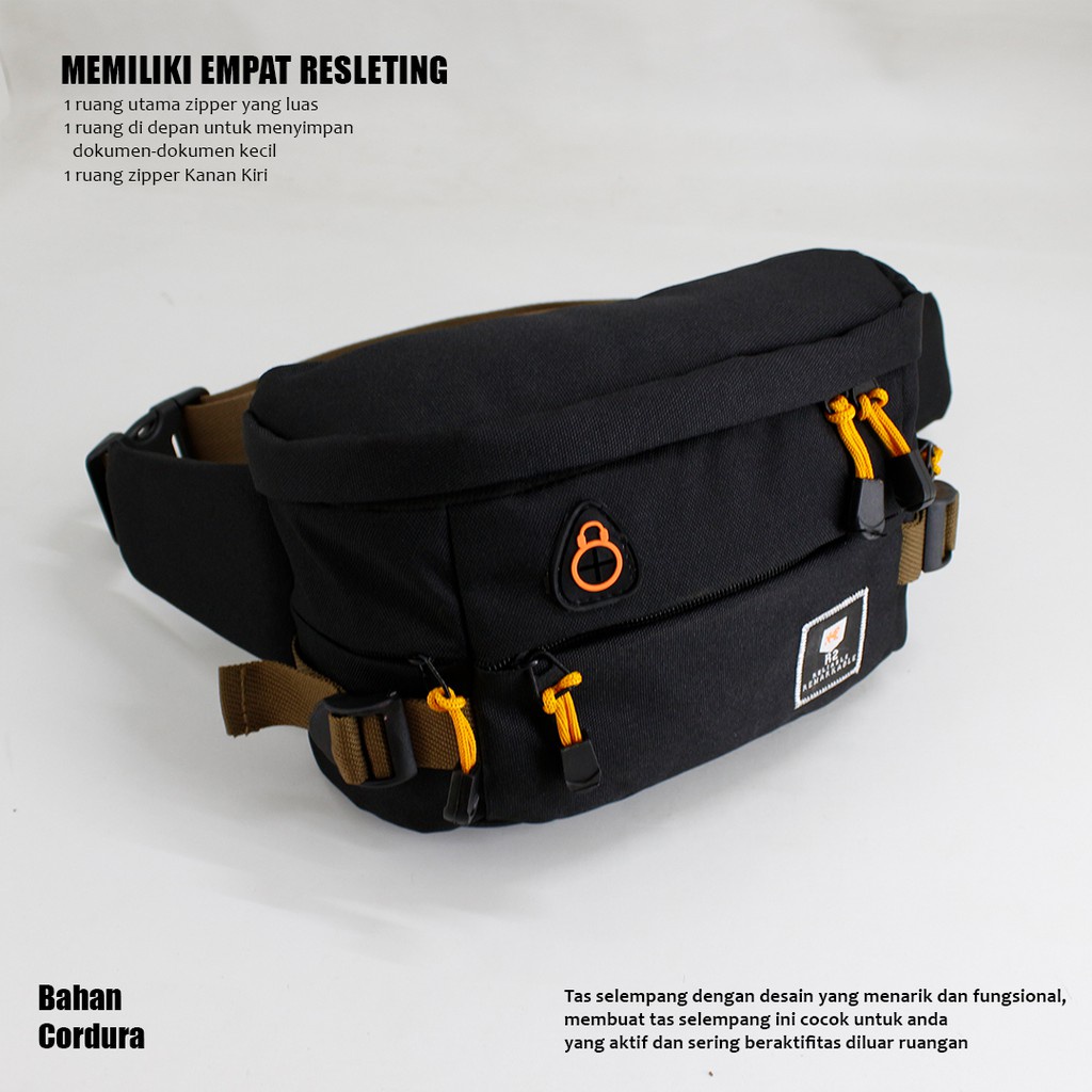 Best Men's Bag// Men's Waist Bag R2 006/plain Unisex Waistbag Shopee