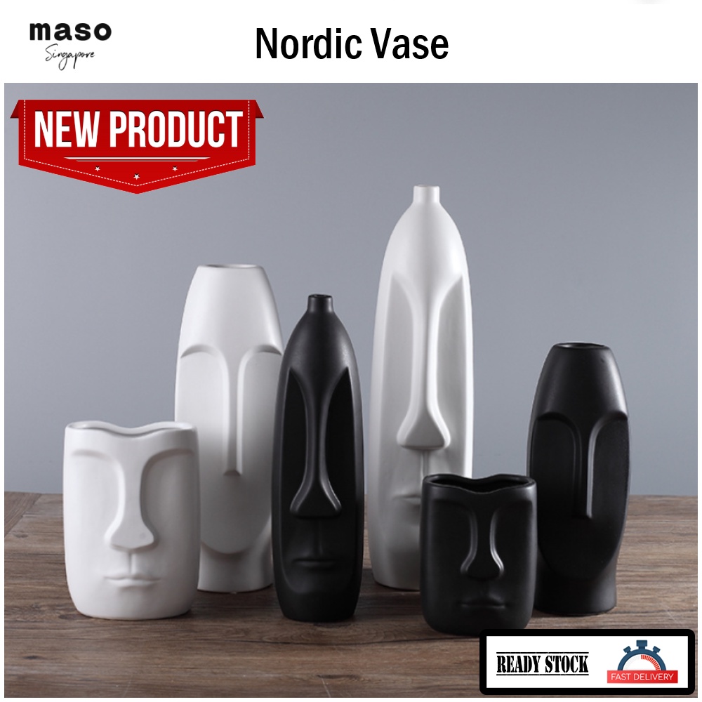 [SG Seller] Ceramic Vase Home Decoration Table Floral Vase Decorative Flower Vases Shopee