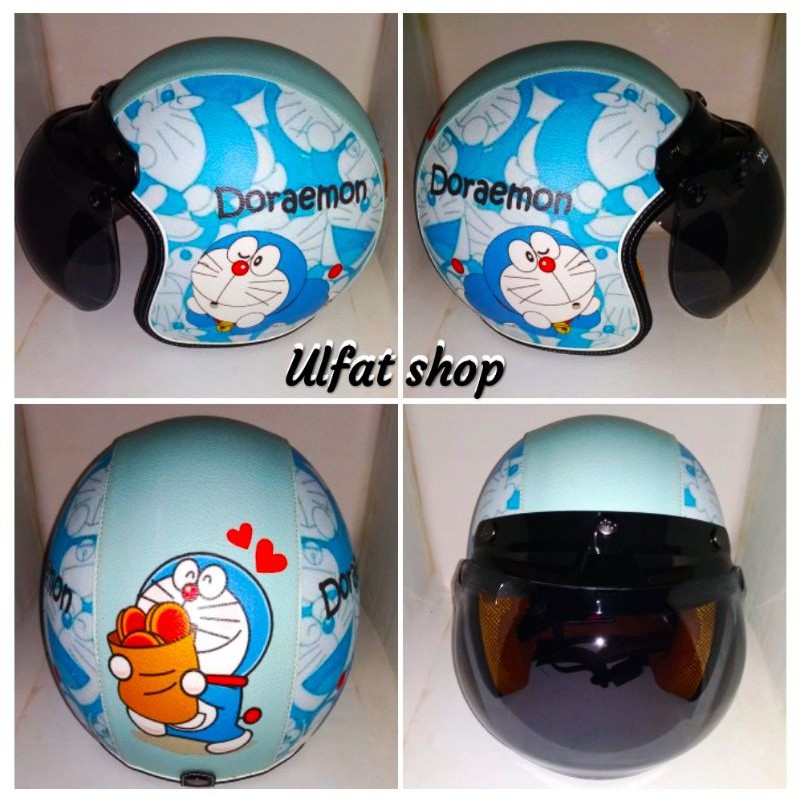 Doraemon takoyaki retro Adult bogo Helmet. Shopee Singapore